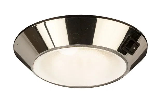 401755-1 – SEA DOG Dome Light, Clear Lens 4 Inch Round 20 LEDs White And Red Bulbs 0.068 Amp @ 12 Volt Chrome Plastic...